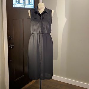 WHBM sleeveless button down dress